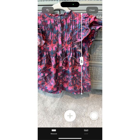 OLIPHANT Exclusive Blue Kazak Pintuck Ruffle Top $188, XXS G16 - Picture 9 of 10